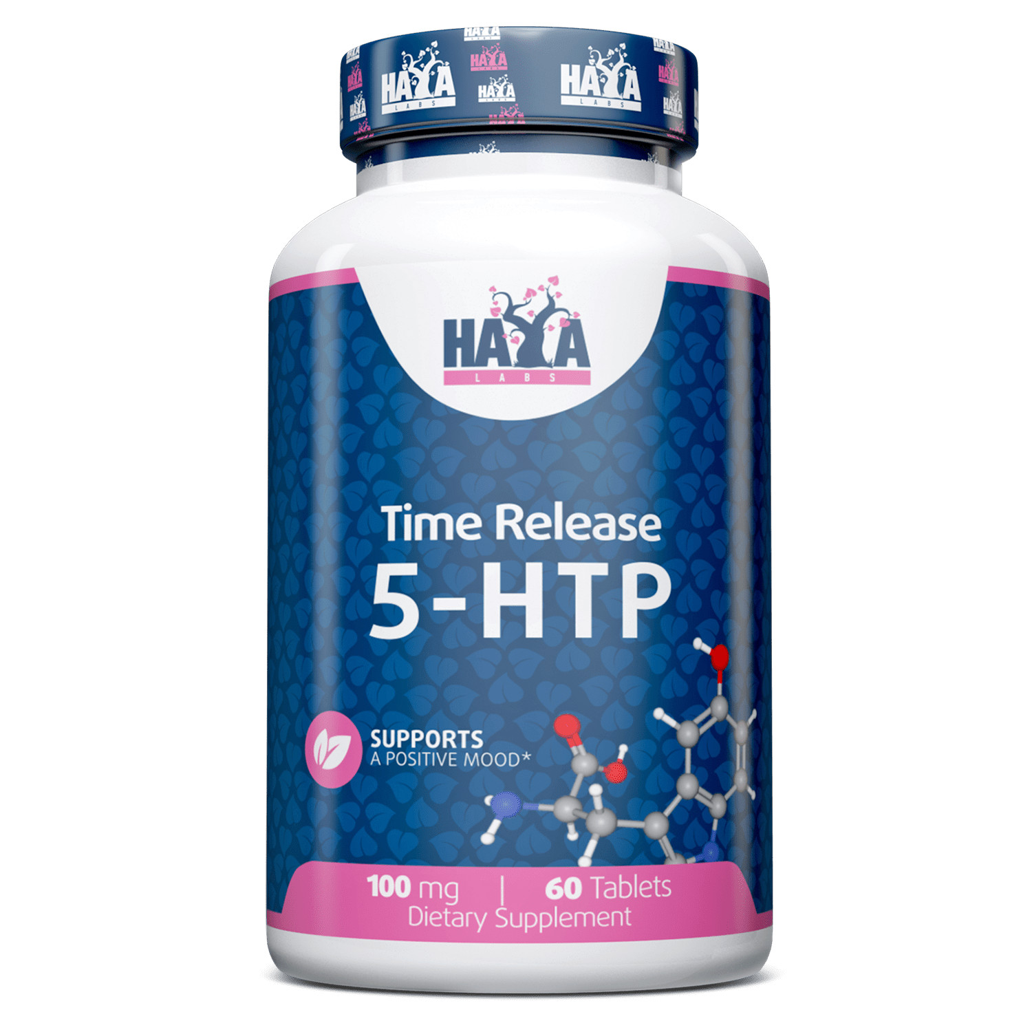 Haya Labs 5 HTP Time Release 100 mg. 60 Tabs