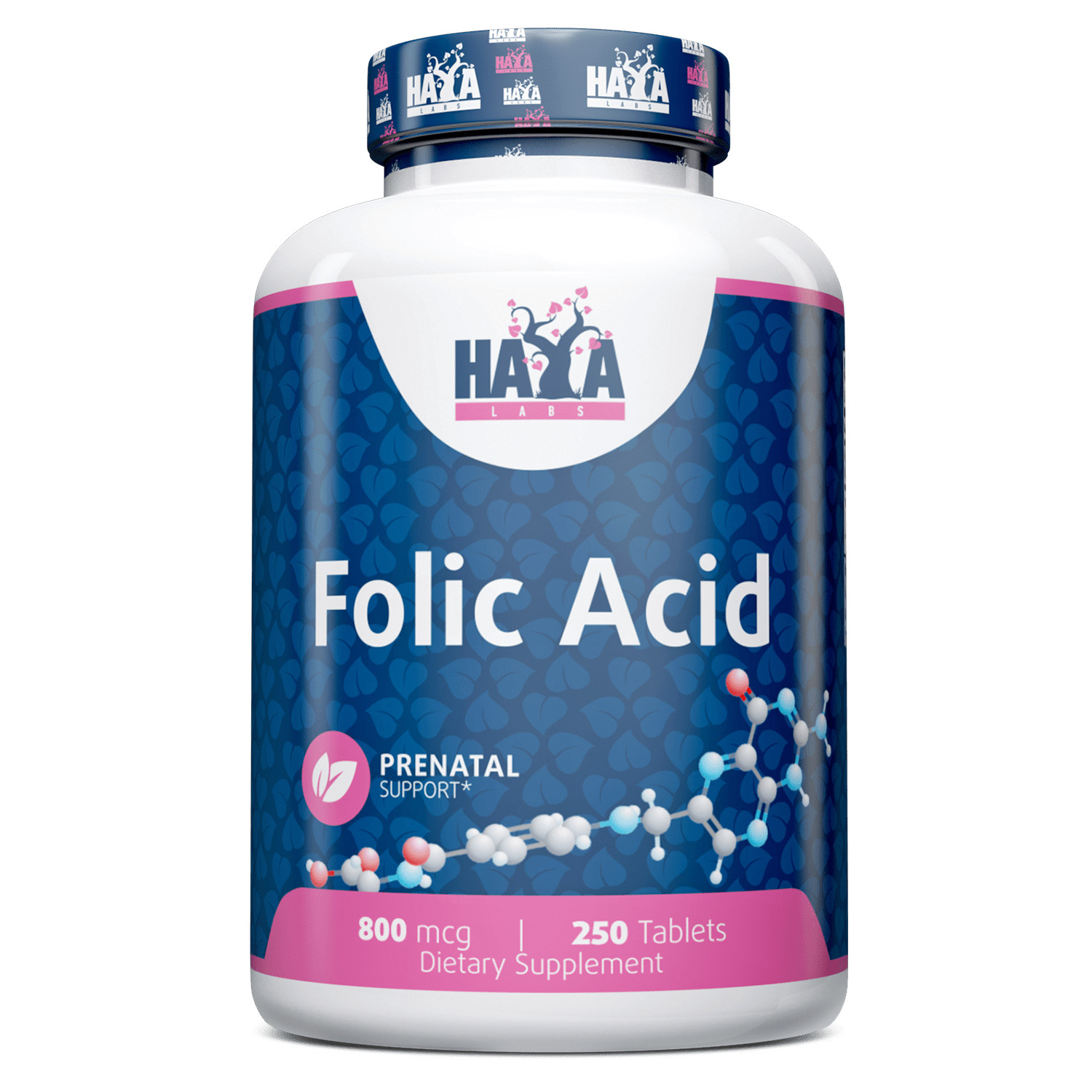  Ácido fólico, 800 mcg, 250 tabletas